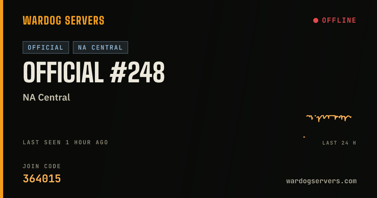 Live status banner for Official #248