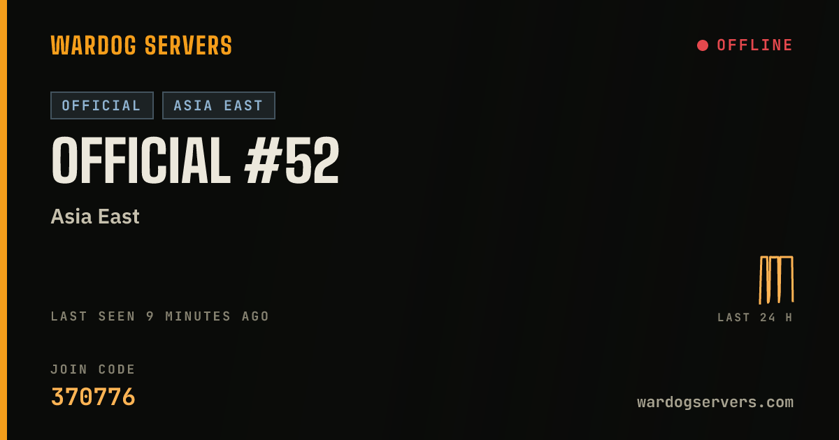 Live status banner for Official #52