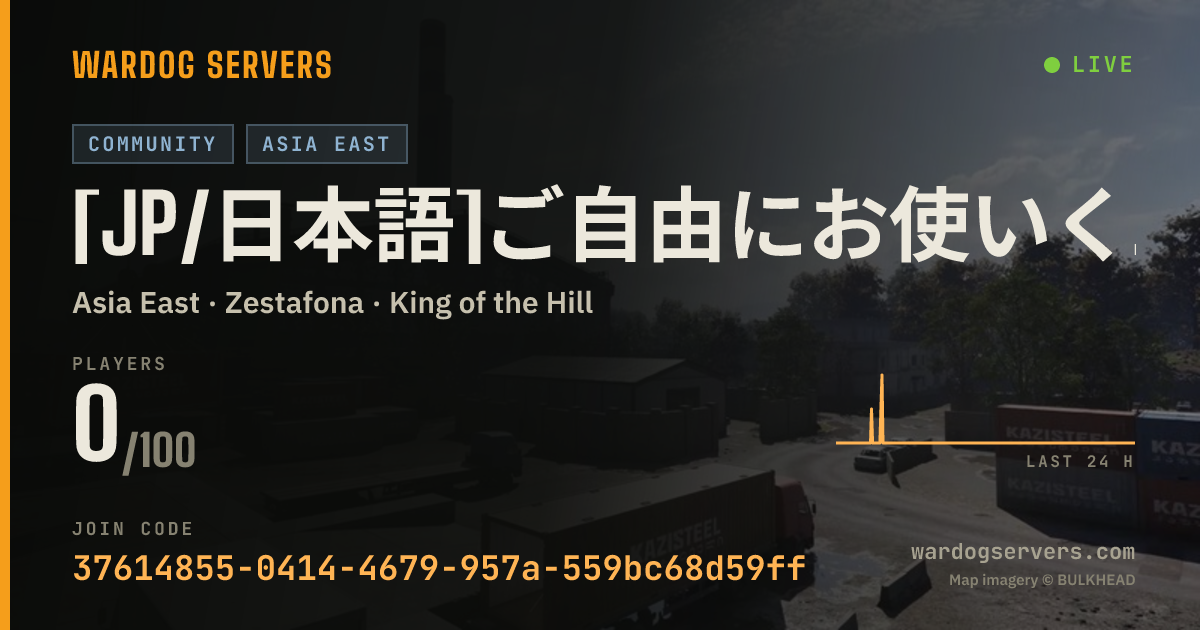 Live status banner for [JP/日本語]ご自由にお使いください[東京鯖]