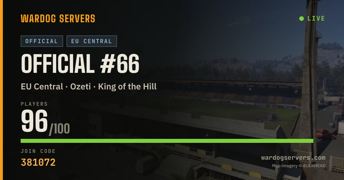 Live status banner for Official #66