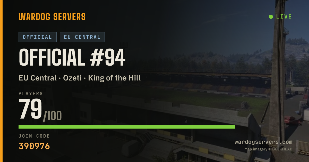 Live status banner for Official #94