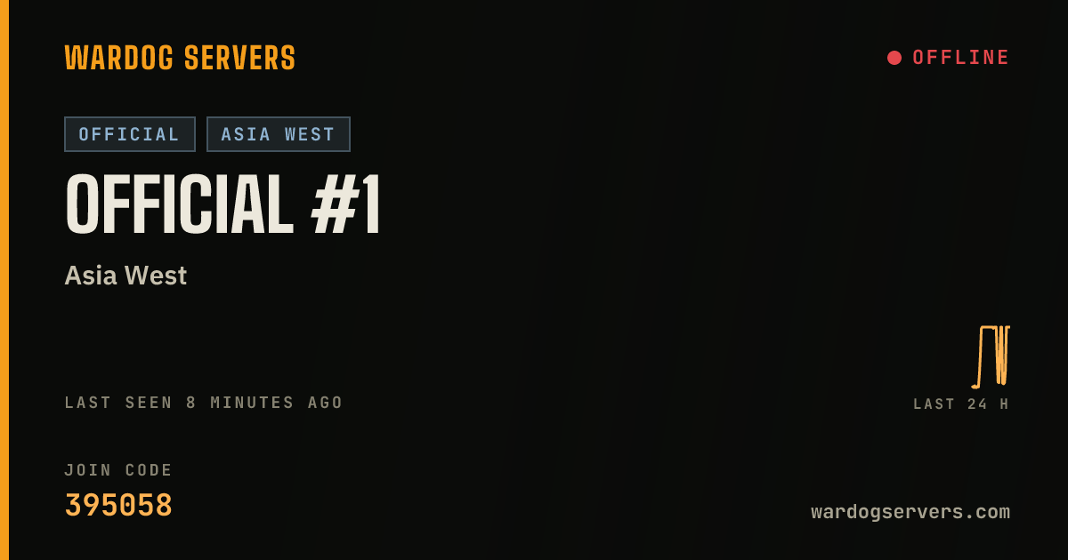 Live status banner for Official #1