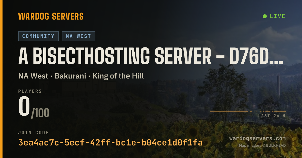 Live status banner for A BisectHosting Server - d76d6711