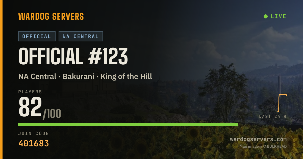 Live status banner for Official #123