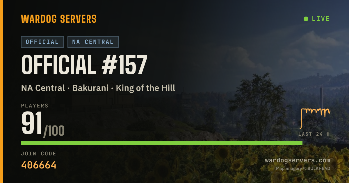 Live status banner for Official #157