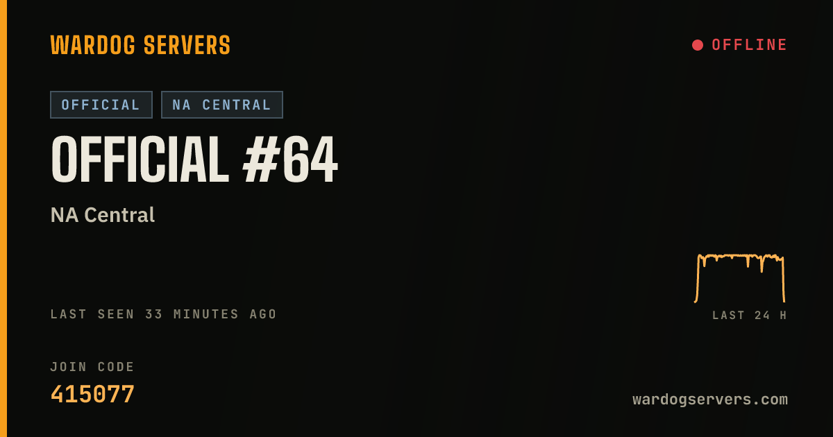 Live status banner for Official #64