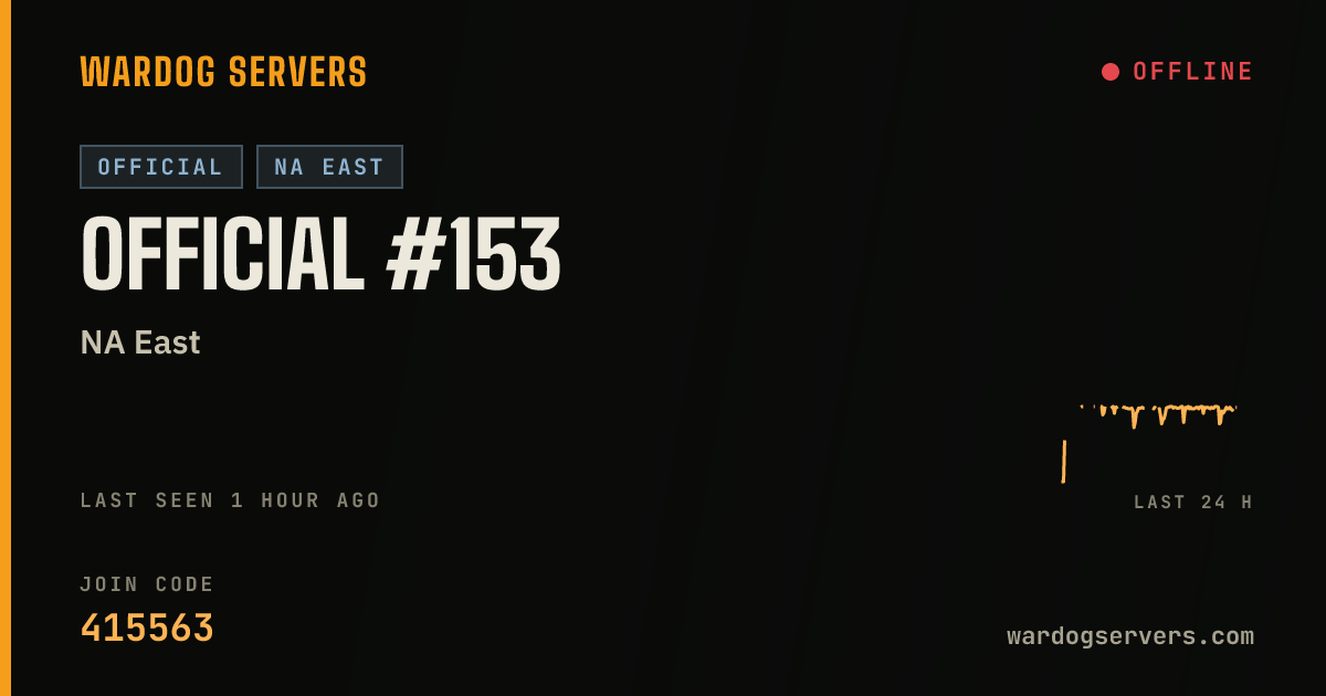 Live status banner for Official #153