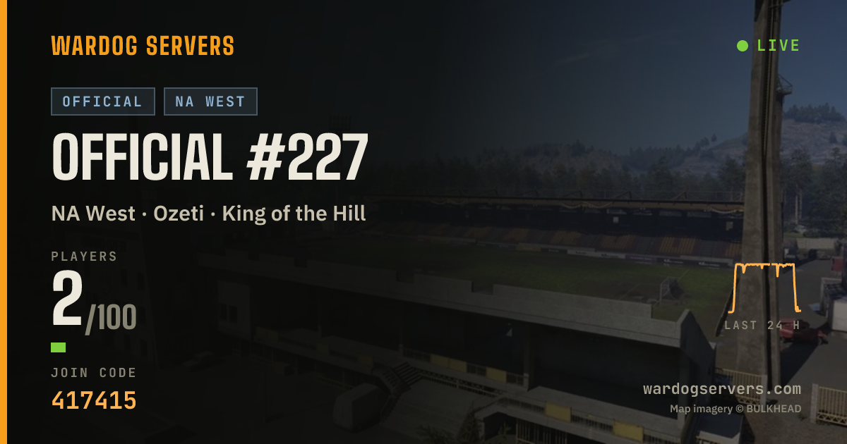 Live status banner for Official #227