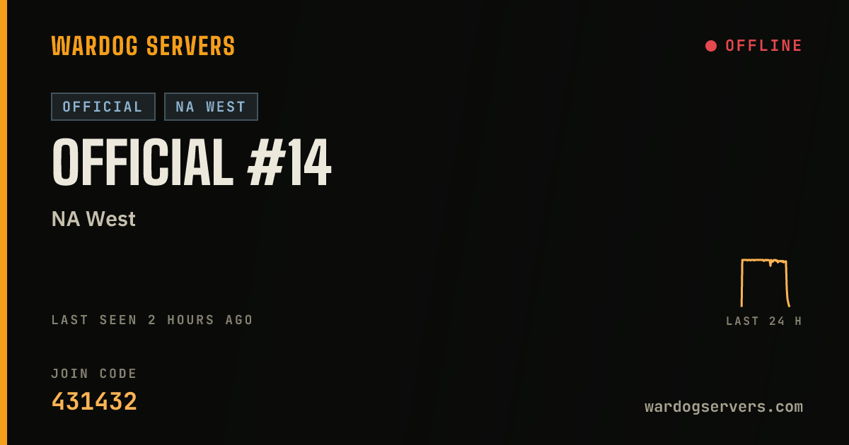 Live status banner for Official #14