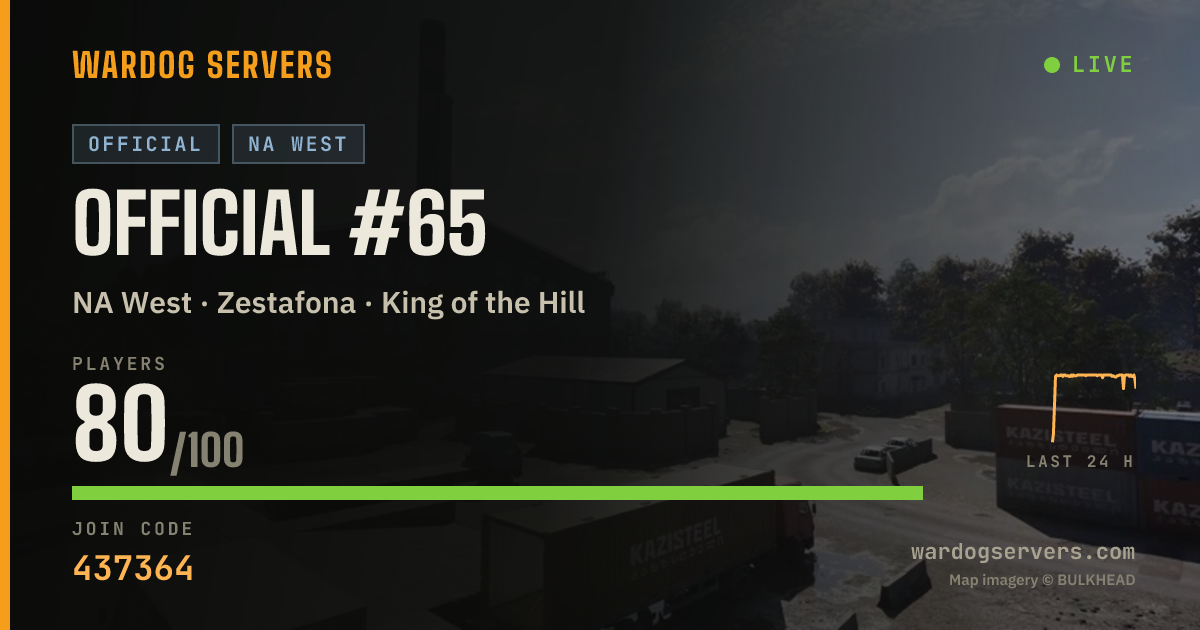 Live status banner for Official #65