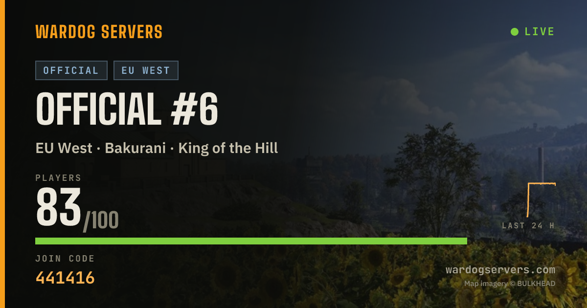 Live status banner for Official #6
