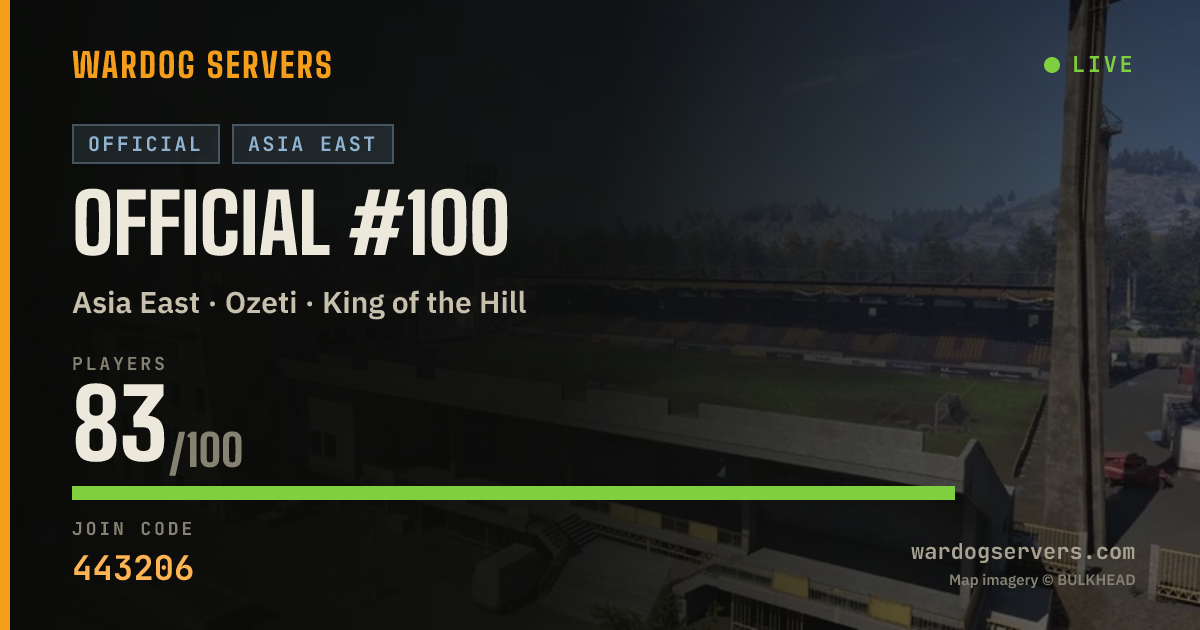 Live status banner for Official #100
