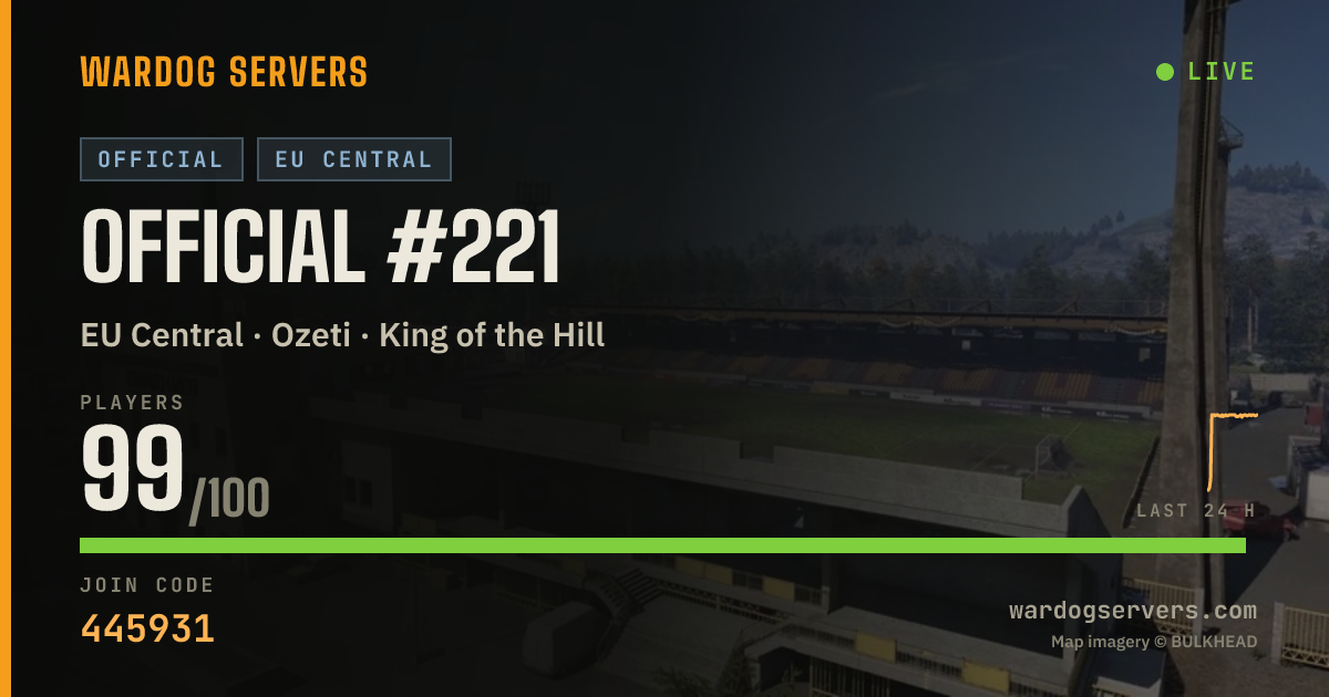 Live status banner for Official #221