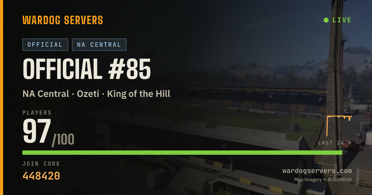 Live status banner for Official #85