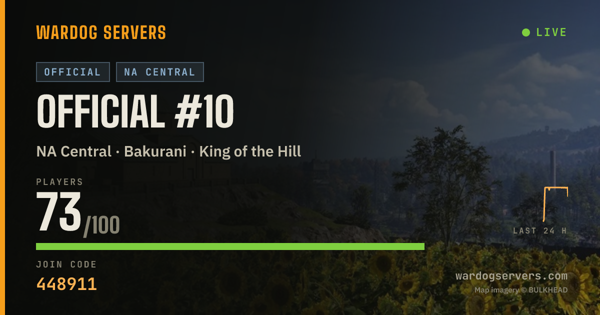 Live status banner for Official #10