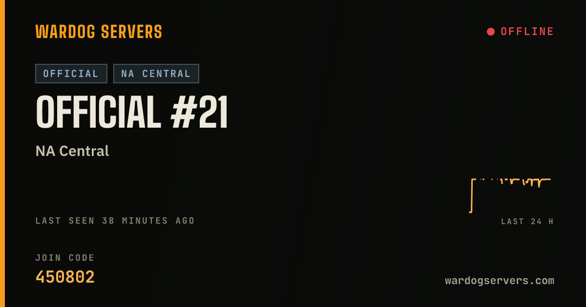 Live status banner for Official #21
