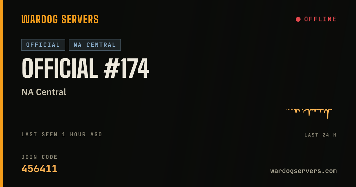 Live status banner for Official #174