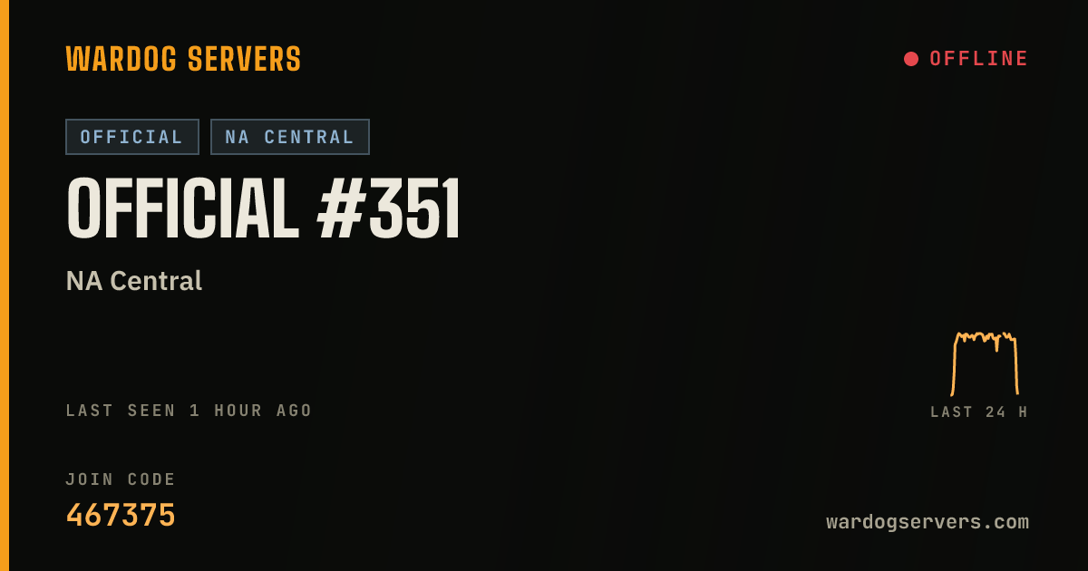 Live status banner for Official #351