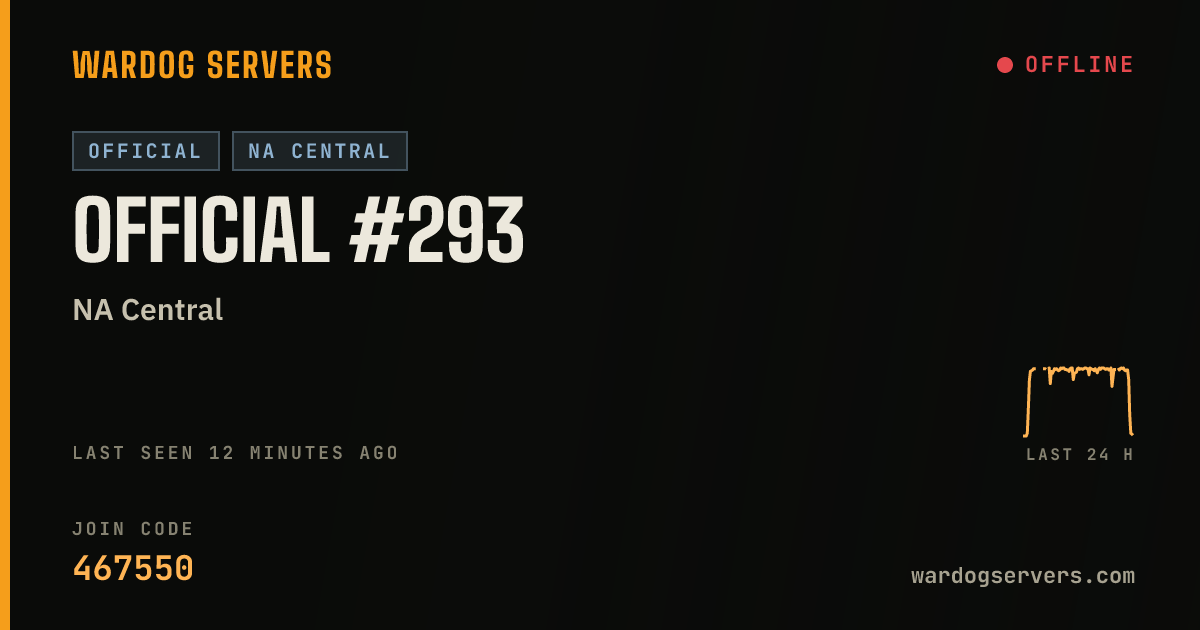Live status banner for Official #293