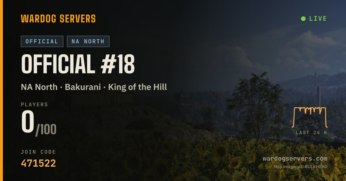 Live status banner for Official #18
