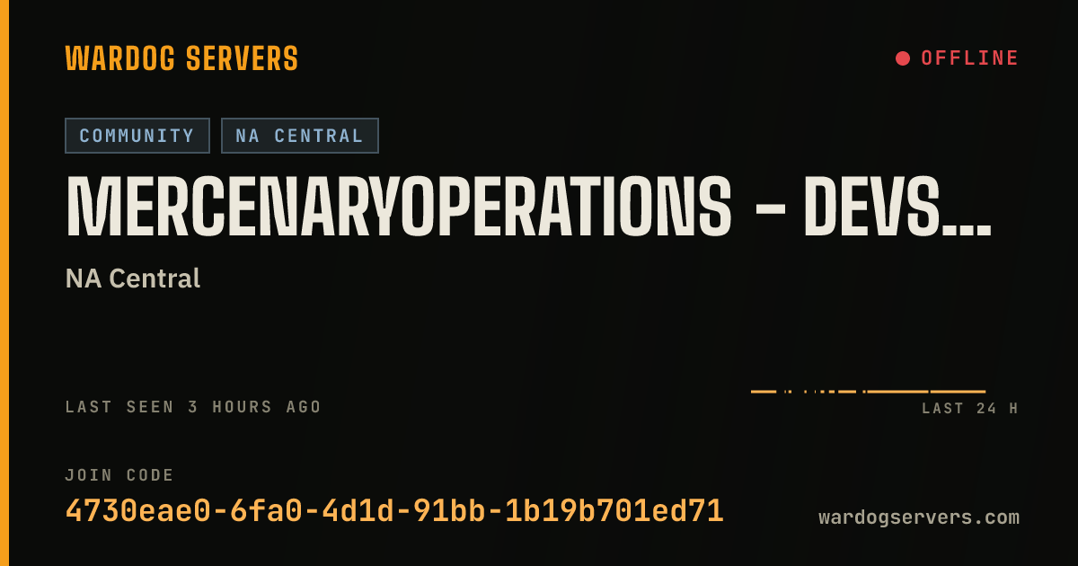 Live status banner for MercenaryOperations - DevSlop