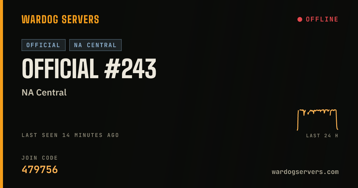 Live status banner for Official #243