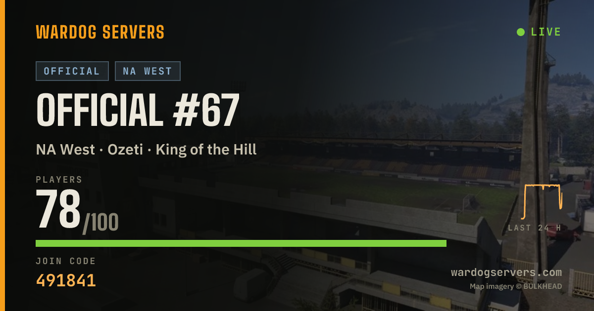Live status banner for Official #67