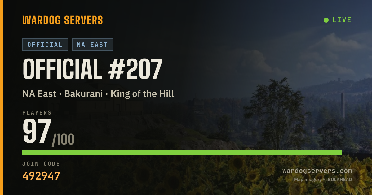 Live status banner for Official #207