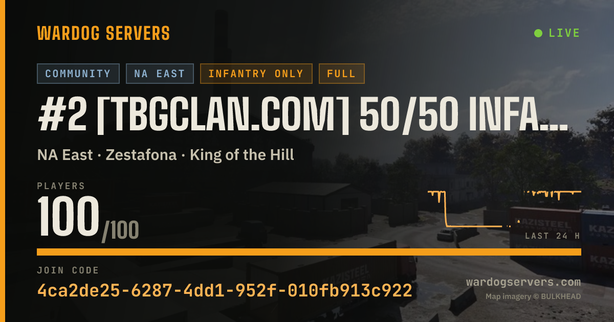 Live status banner for #2 [TBGclan.com] 50/50 INFANTRY- NOGL | BOOSTED $
