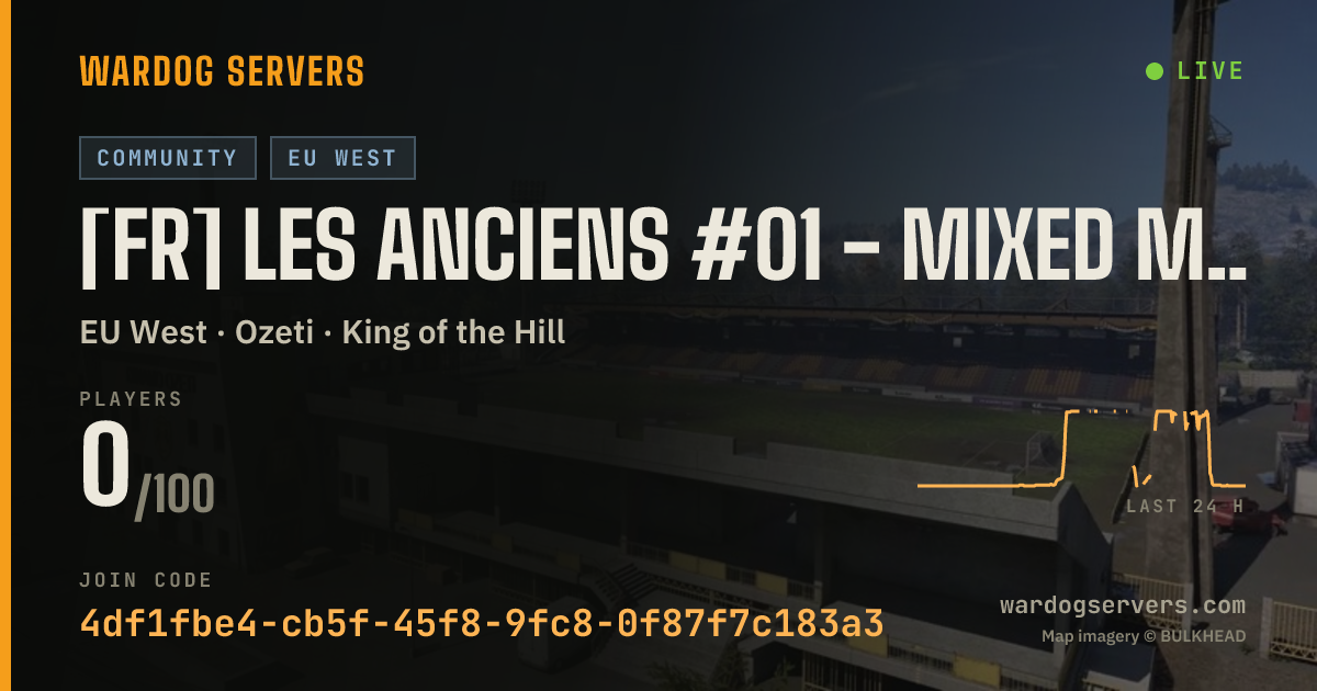 Live status banner for [FR] LES ANCIENS #01 - MIXED MAPS - STATS | beta.fpsnews.net
