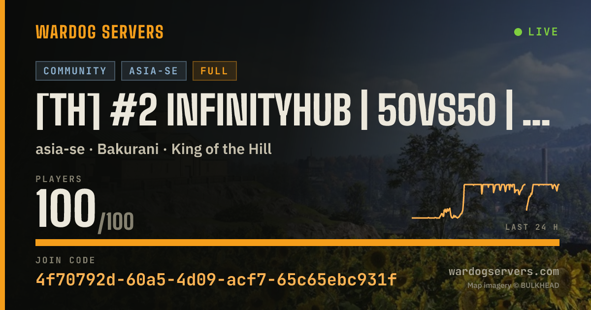Live status banner for [TH] #2 InfinityHub | 50vs50 | discord.gg/infh
