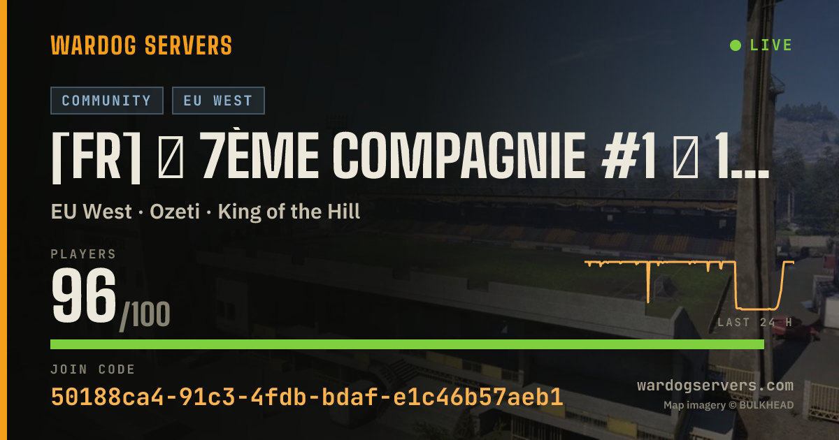 Live status banner for [FR] ★ 7ème Compagnie #1 ★ 100% FR - discord.gg/7eCie