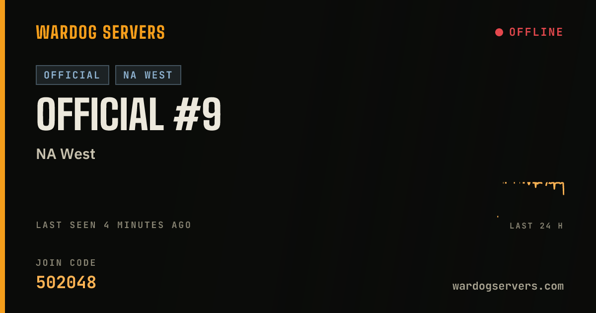Live status banner for Official #9