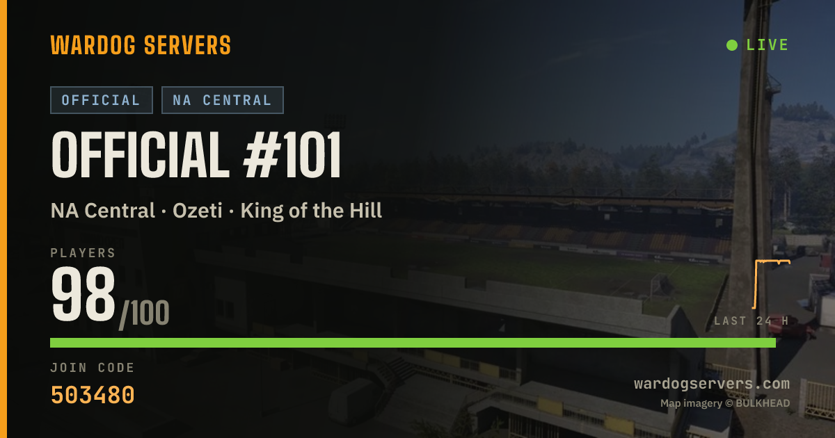 Live status banner for Official #101