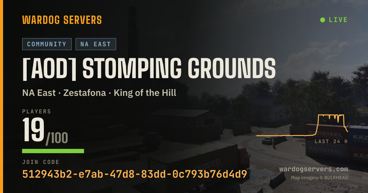 Live status banner for [AOD] Stomping Grounds