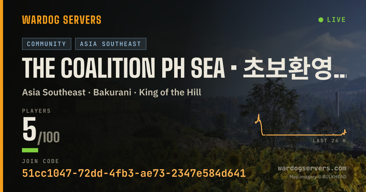 Live status banner for The Coalition PH SEA • 초보환영 • discord.gg/thecoalition