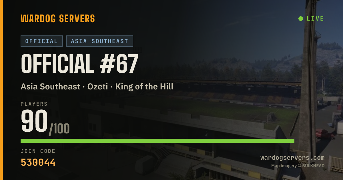 Live status banner for Official #67