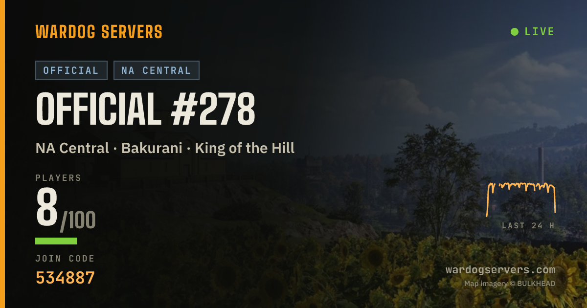 Live status banner for Official #278