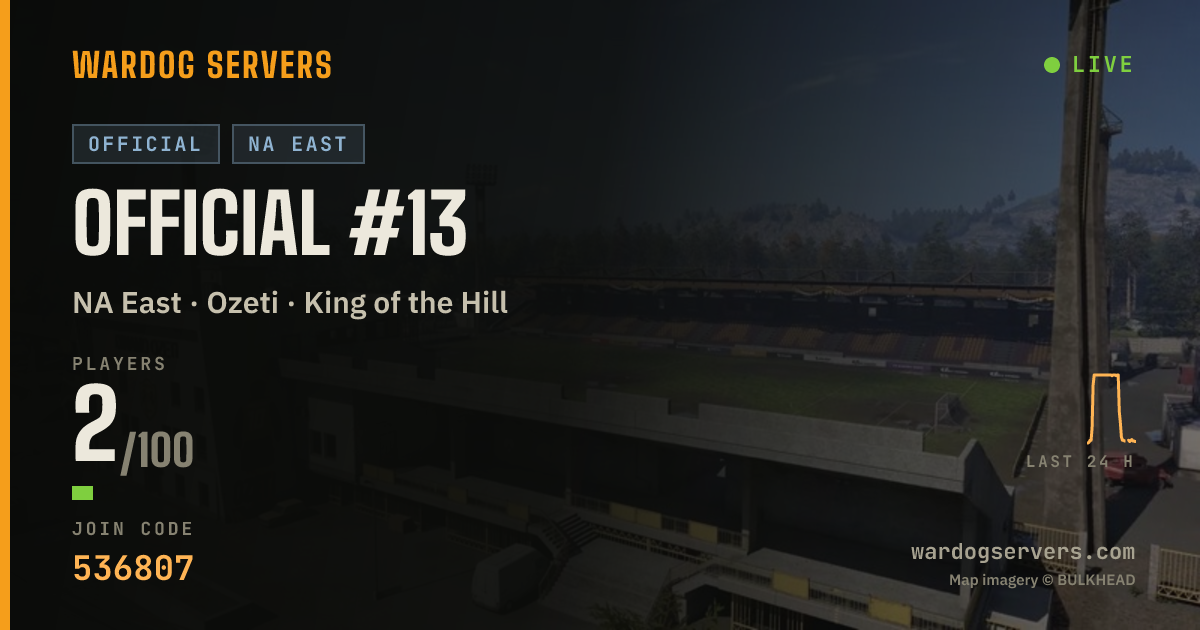 Live status banner for Official #13