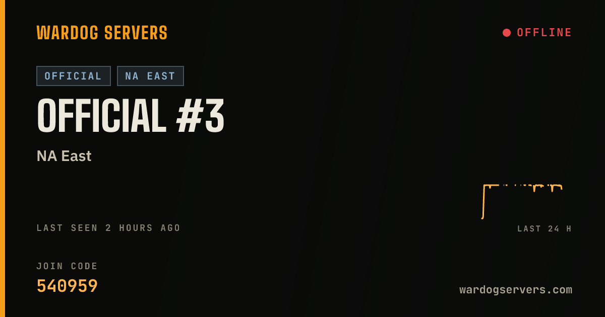 Live status banner for Official #3