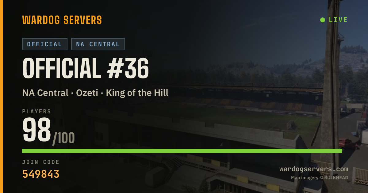Live status banner for Official #36
