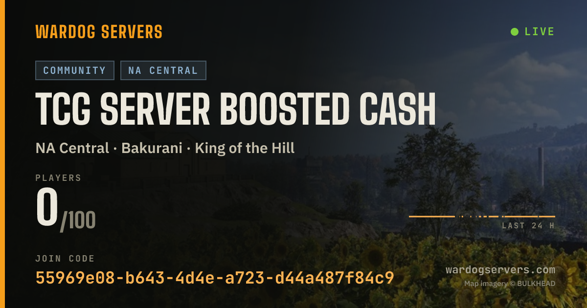 Live status banner for TCG Server Boosted Cash