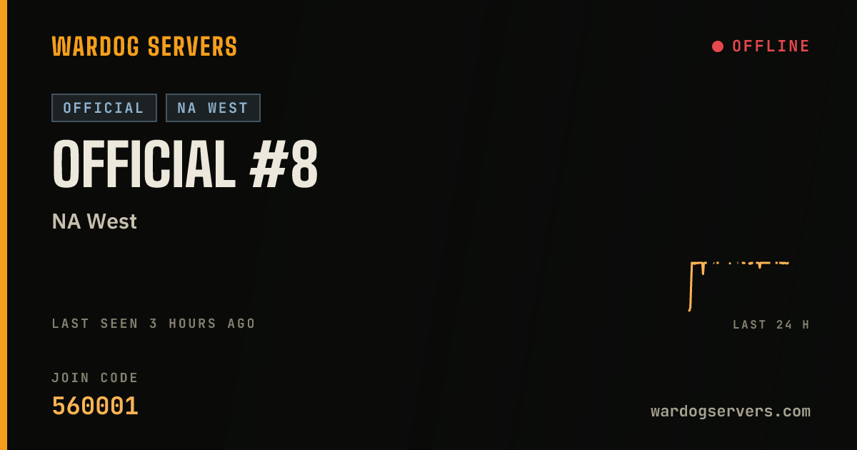Live status banner for Official #8