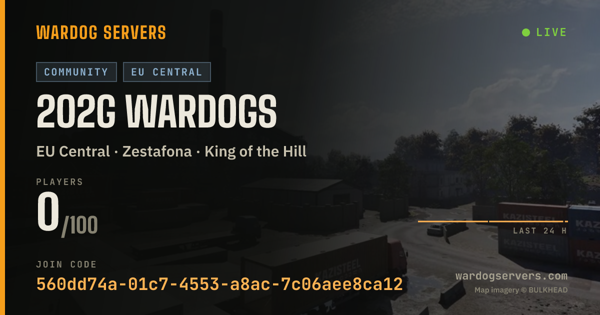 Live status banner for 2o2g Wardogs