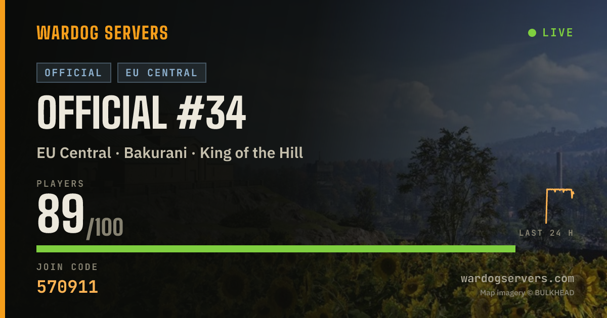 Live status banner for Official #34
