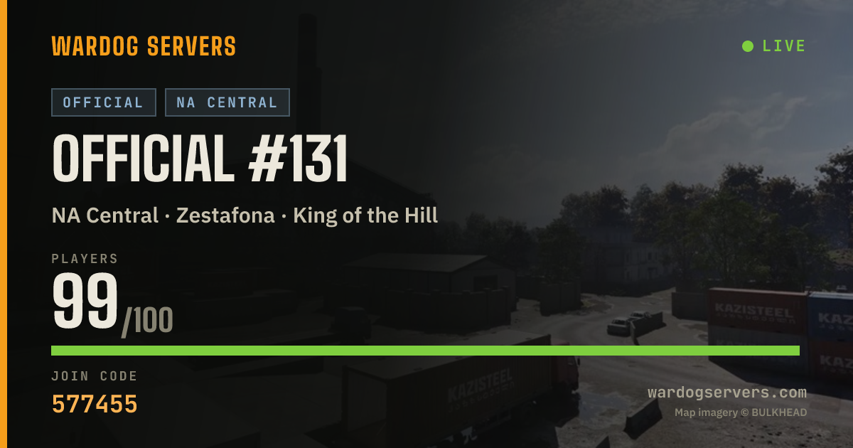 Live status banner for Official #131