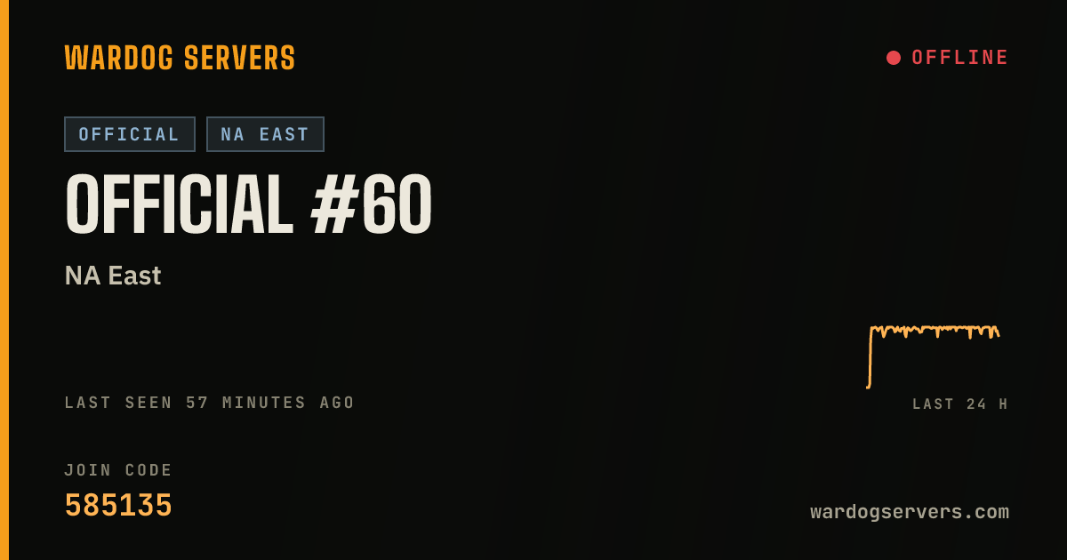 Live status banner for Official #60