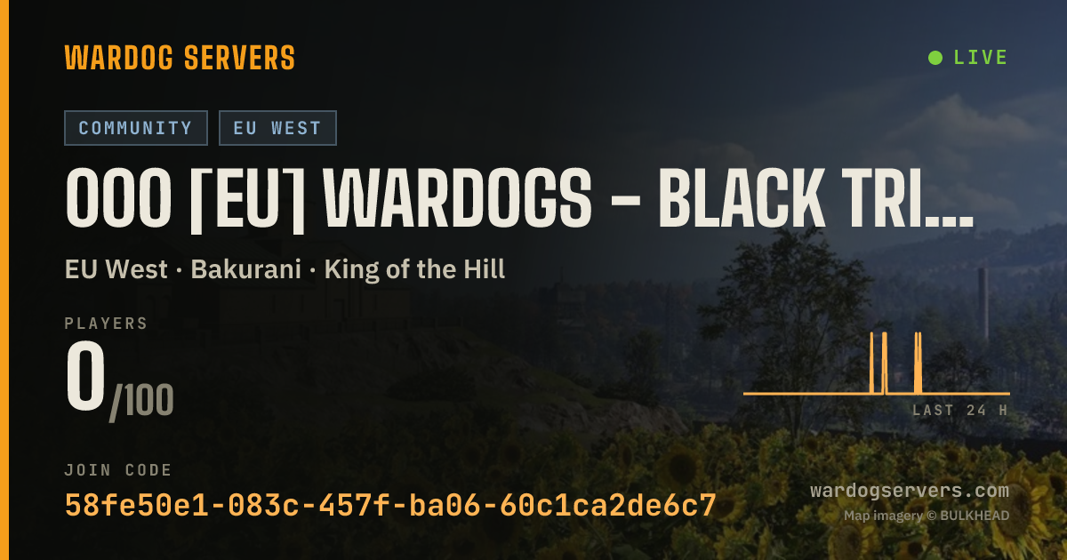 Live status banner for 000 [EU] WarDogs - BLACK TRIAGE-FASTER CASH