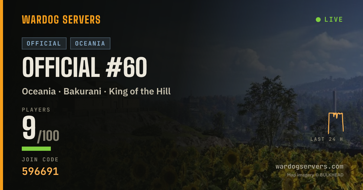 Live status banner for Official #60