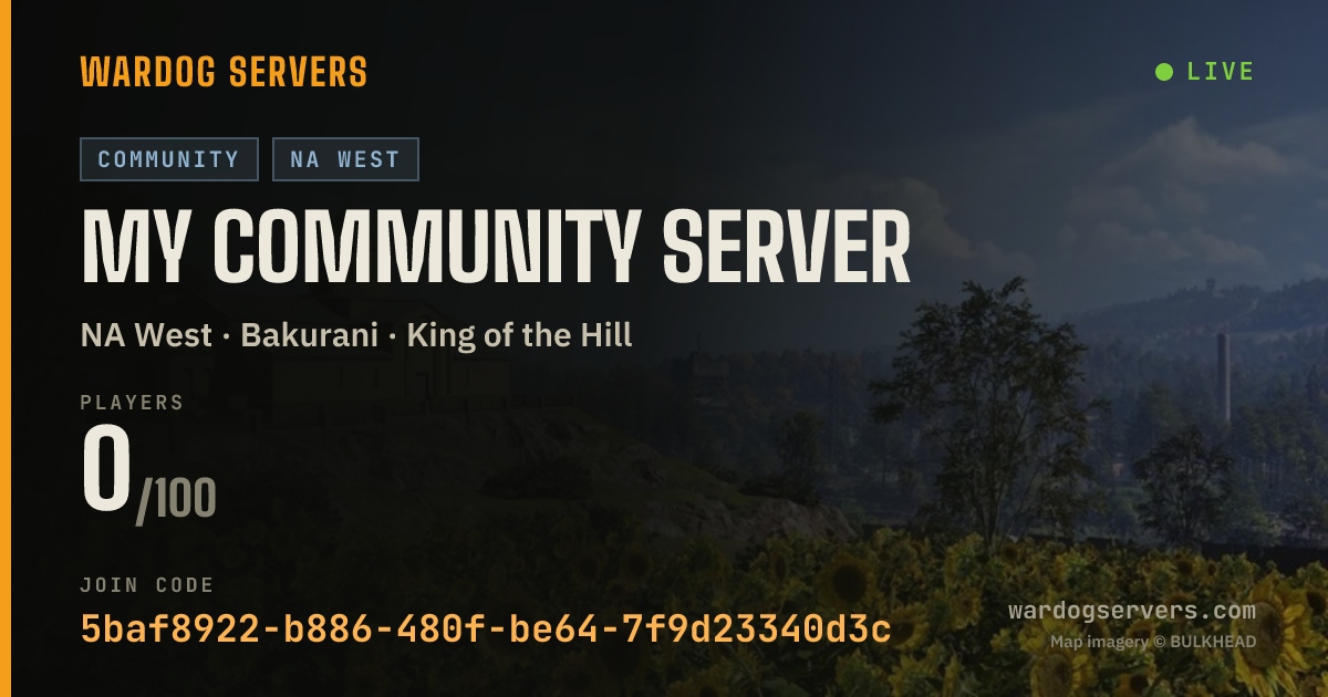 Live status banner for My Community Server